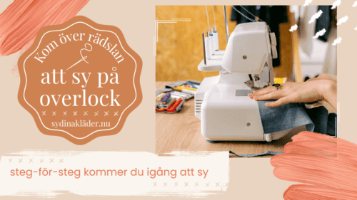ta fram din overlock och börja sy på den